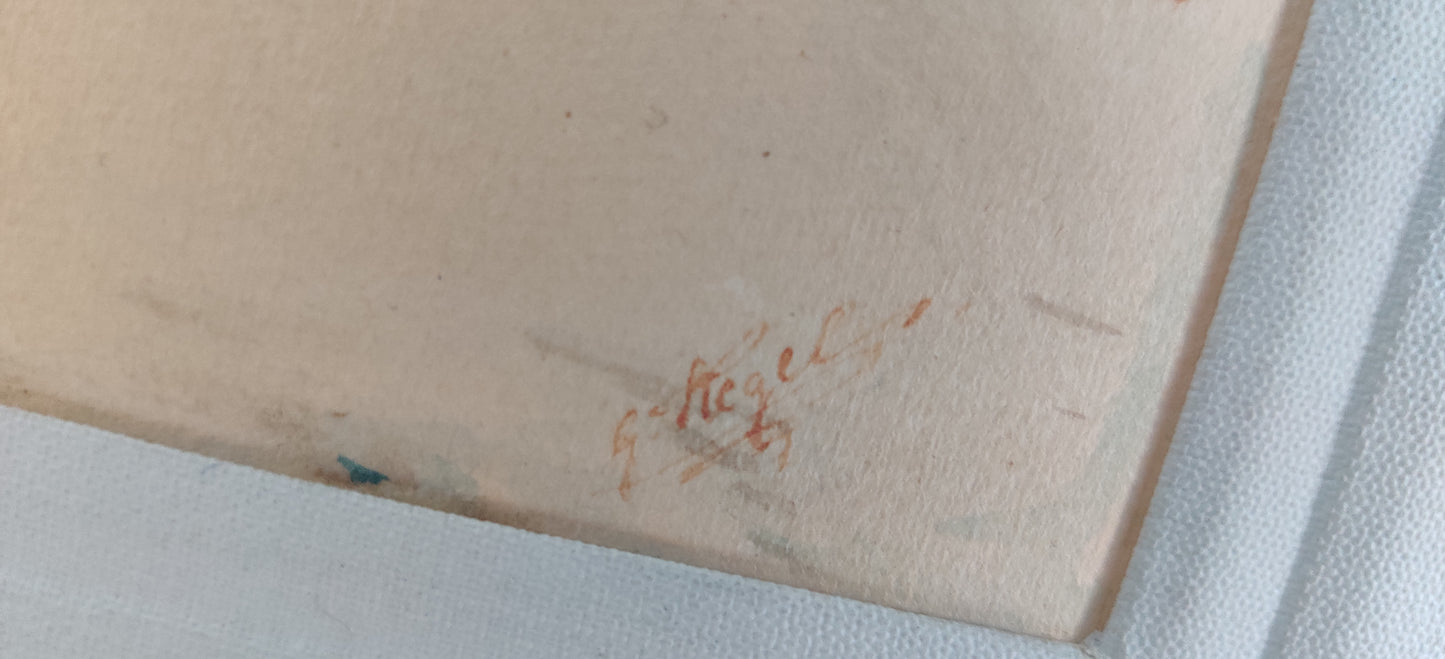 Greta Schalin (Kegel) - Lappland (Sign. Akvarellimaalaus)