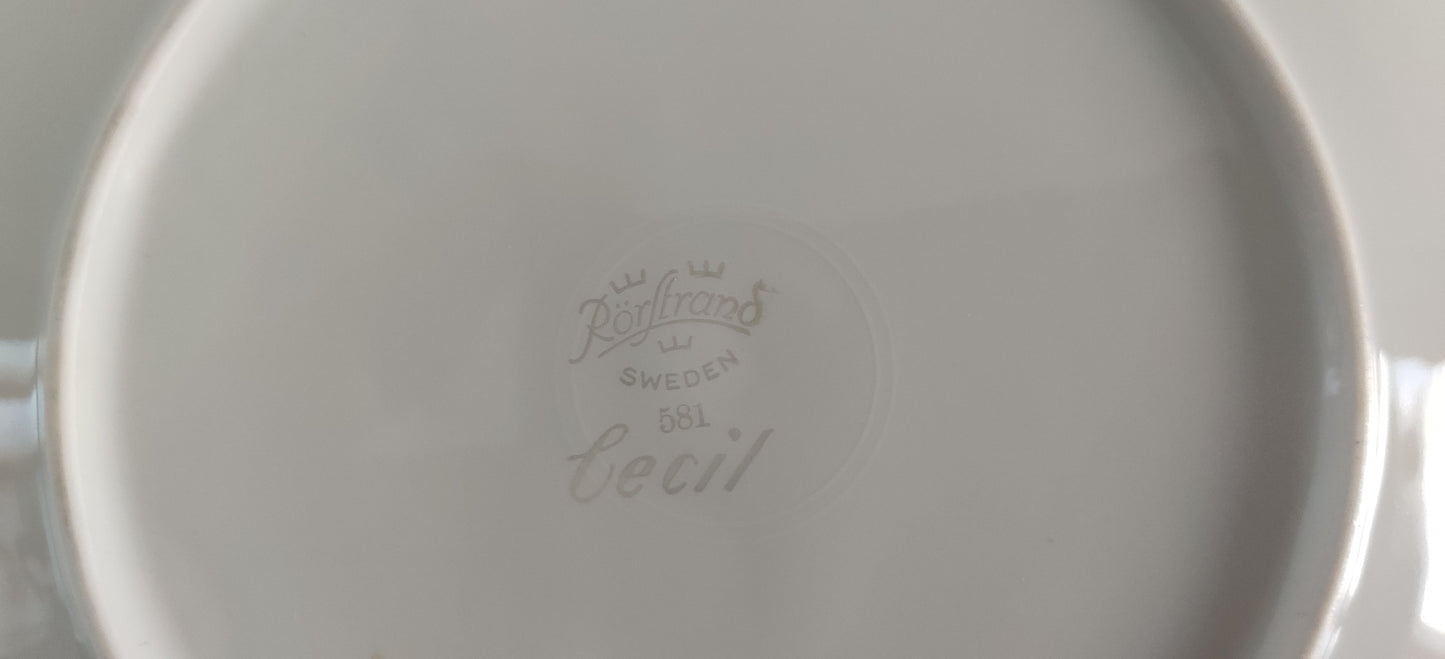 Rörstrand Cecil Salaattilautanen / Alkuruokalautanen (6kpl, 1958-1961)