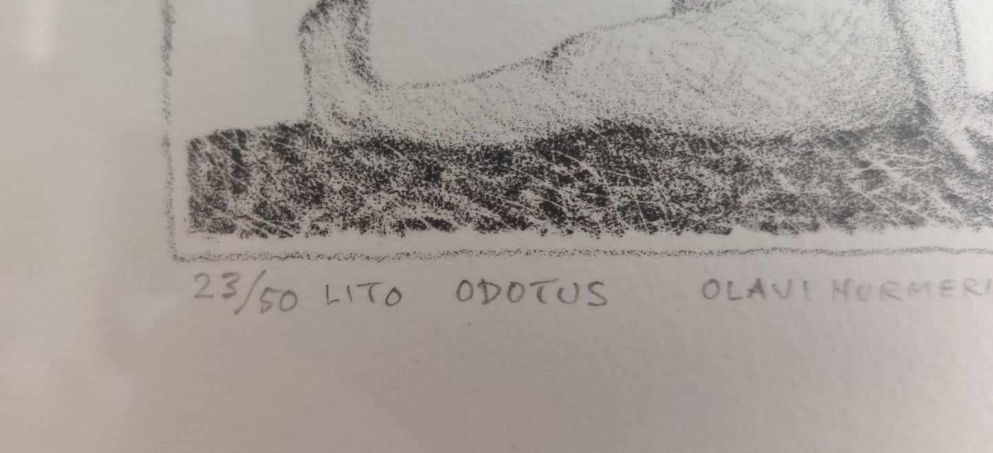 Olavi Hurmerinta - Odotus (Signeerattu Litografia 1980)
