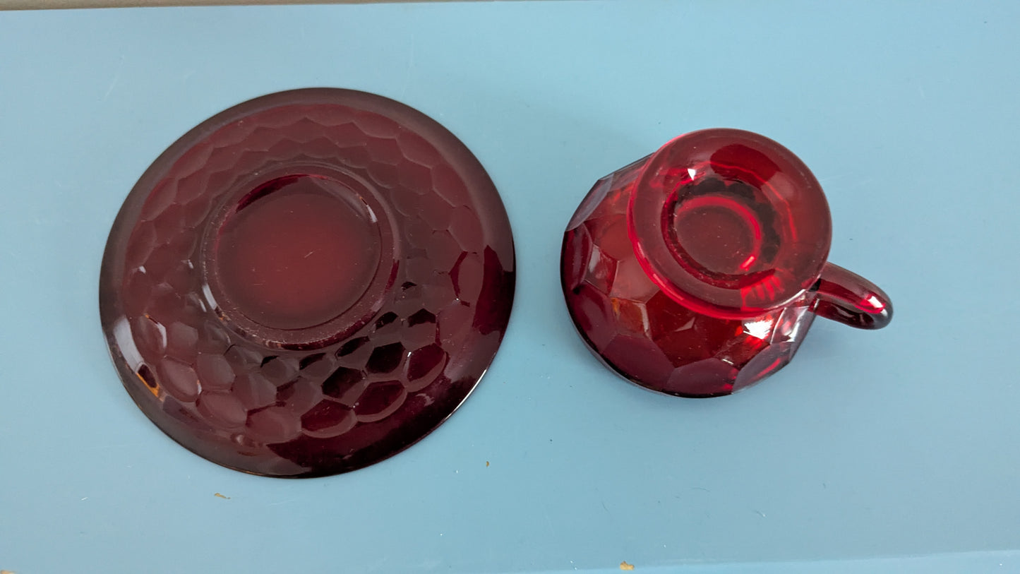 Fenton - Georgian Ruby Kahvikuppi ja Tassi (1931-1942)