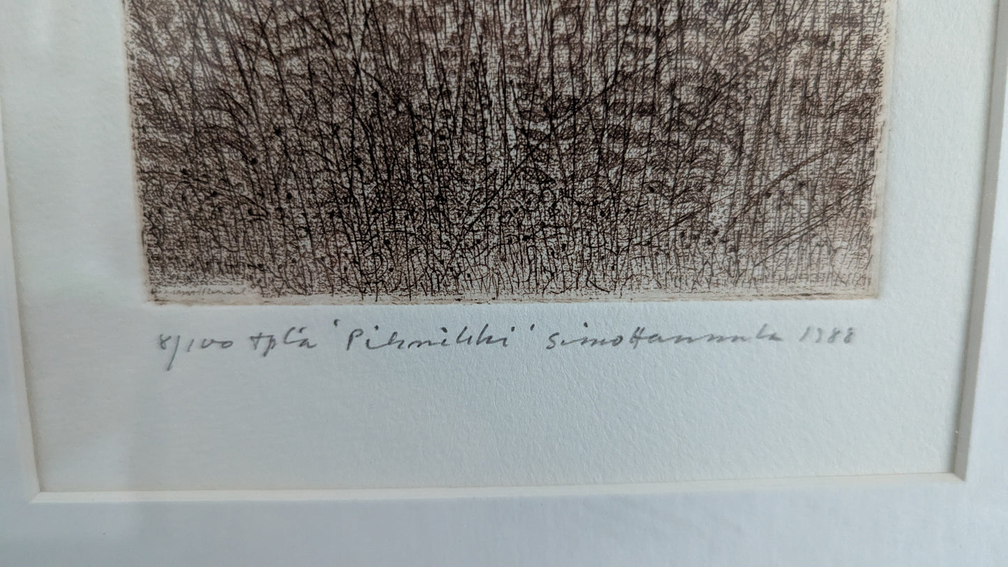 Simo Hannula - Piknikki (Signeerattu Grafiikka 1988)