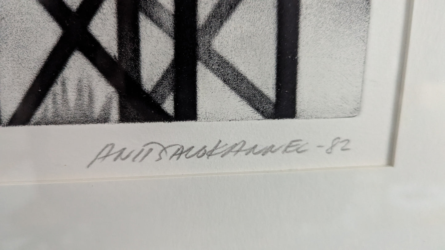 Antti Salokannel - Signeerattu Mezzotinta (1982)