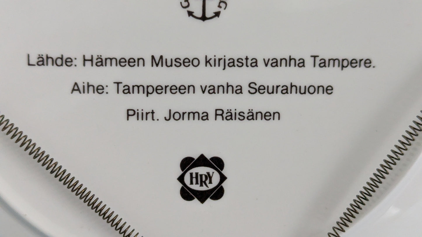 Gustavsberg - Tampereen Vanha Seurahuone Seinälautanen (1982, Jorma Räisänen)