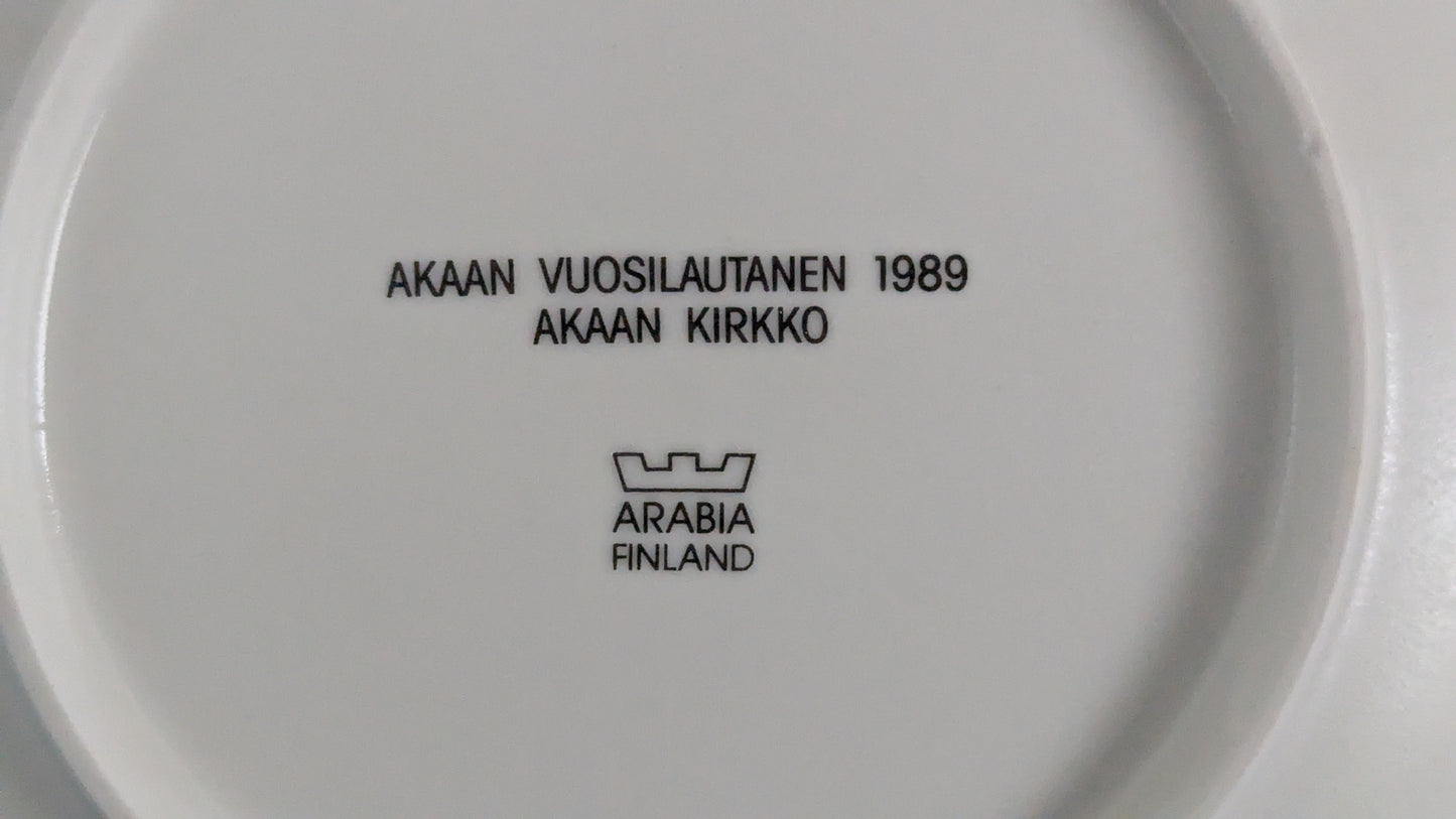 Arabia Akaan Vuosilautanen 1989 - Akaan Kirkko