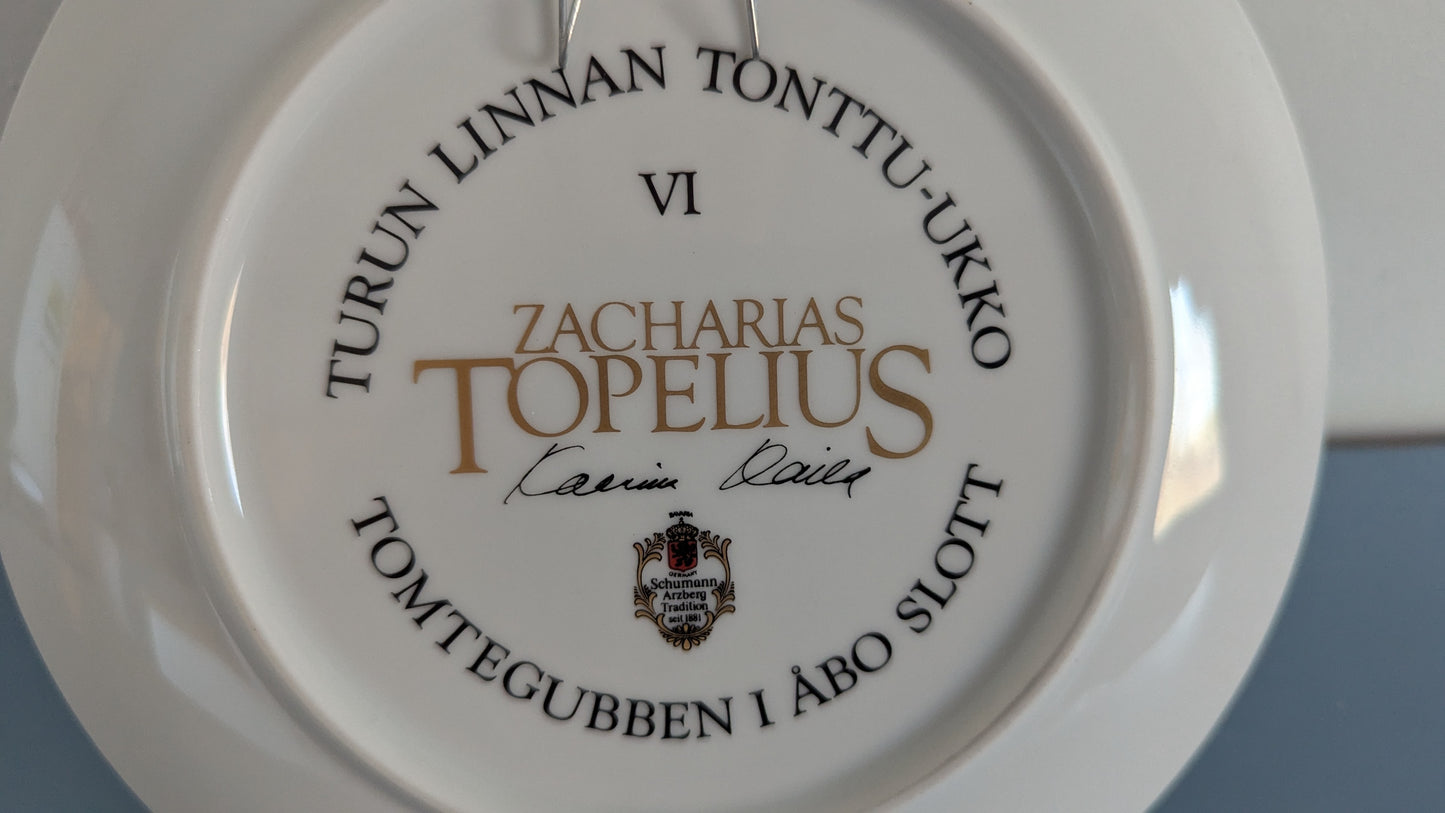 Zacharias Topelius - Turun Linnan Tonttu-Ukko Seinälautanen