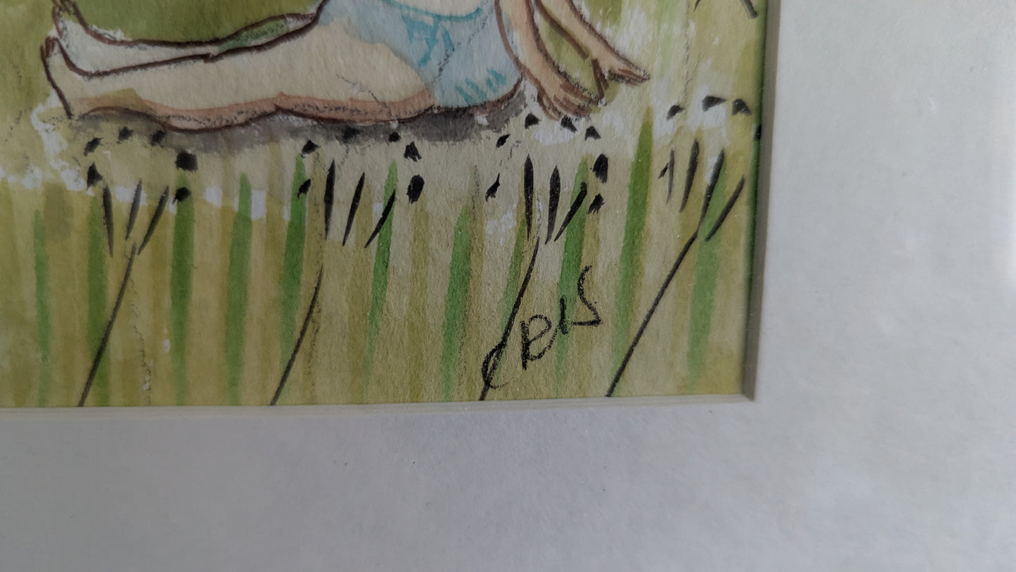 Chris af Enehielm - Signeerattu Akvarellimaalaus