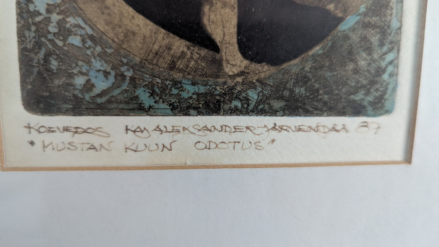 Kaj Alexander Järvenpää - Mustan Kuun Odotus (Sign. Grafiikka 1987)
