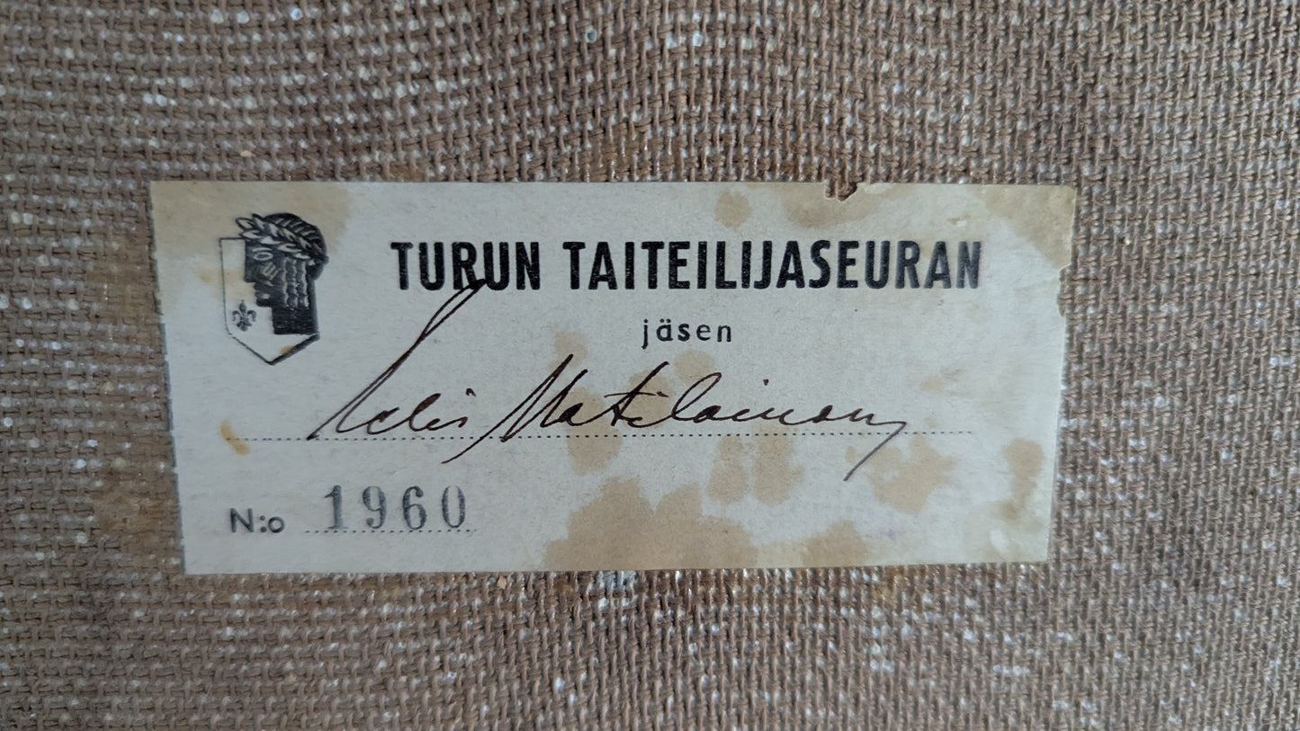 E. Matilainen - Aurajoki, Turku (Signeerattu Öljyvärimaalaus)