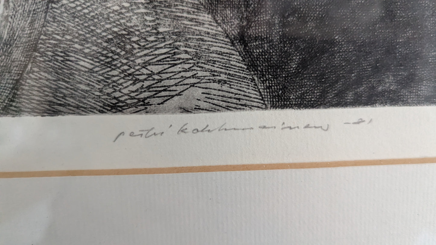 Pertti Kolehmainen - Hiljainen Ilta (Signeerattu Etsaus 1981)