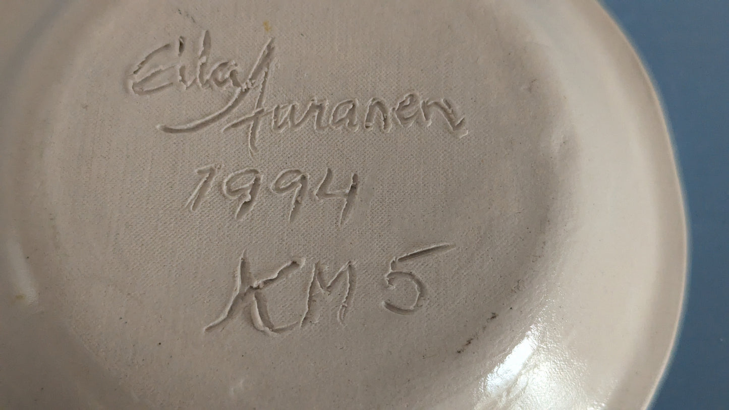 Eila Auranen - Auto Lautanen (1994, Signeerattu, Käsinmaalattu)