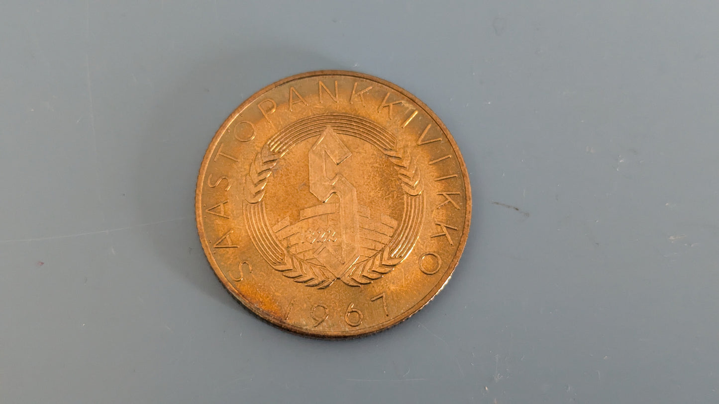 Säästöpankkiviikko 1967 - Urho Kekkonen Mitali (Turun Työväen Säästöpankki)