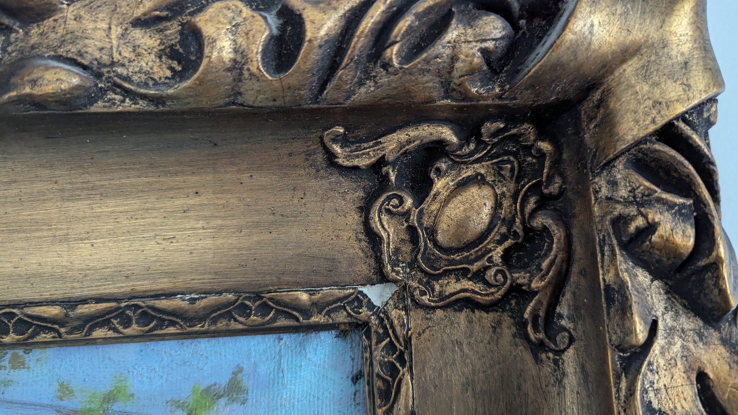 Arthur Heickell - Edeslahti (ISO, Signeerattu Öljyvärimaalaus)