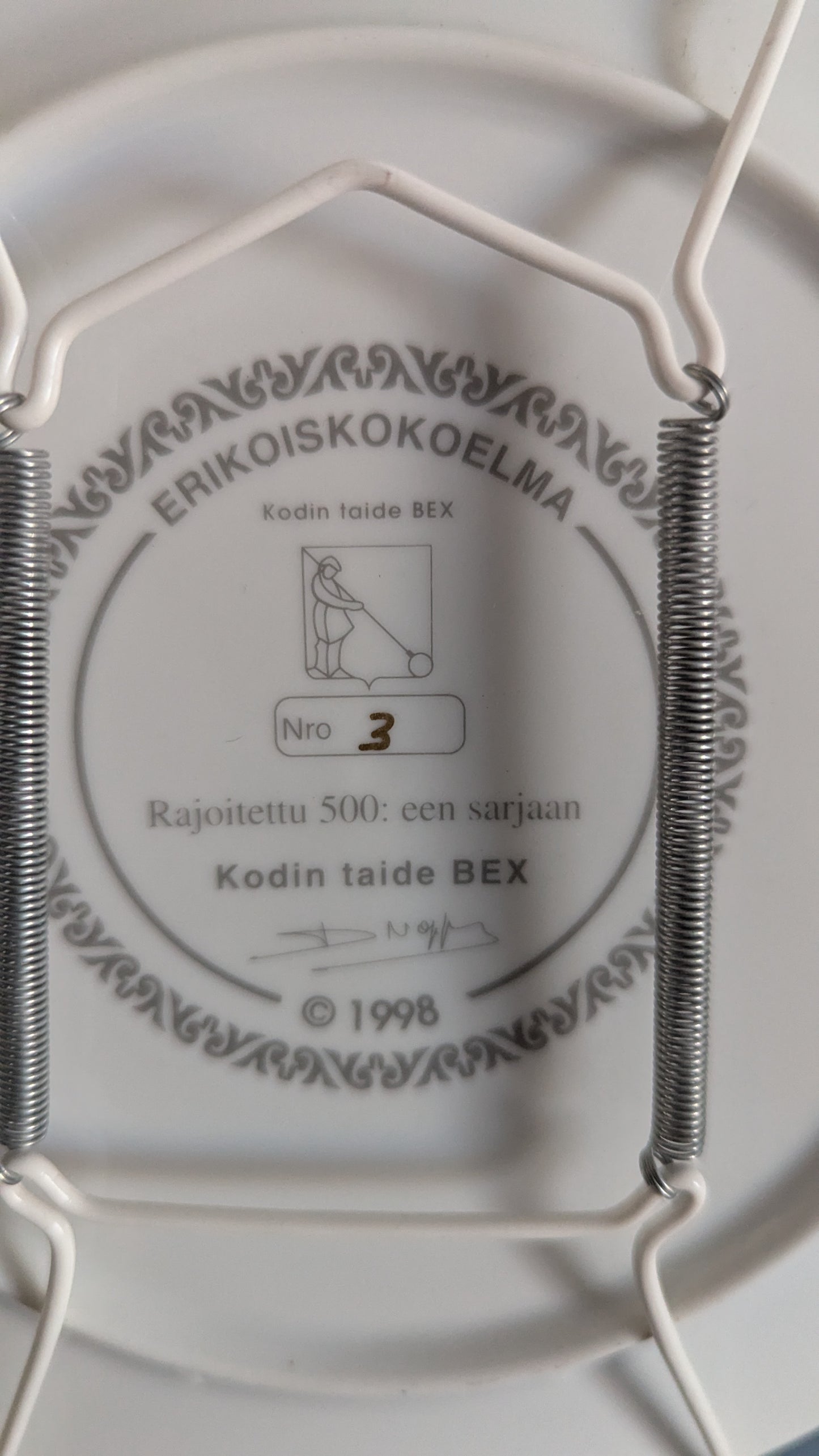 Kodin Taide BEX Oy - Turku, Suomen Joutsen Seinälautanen (1998, 3/500)