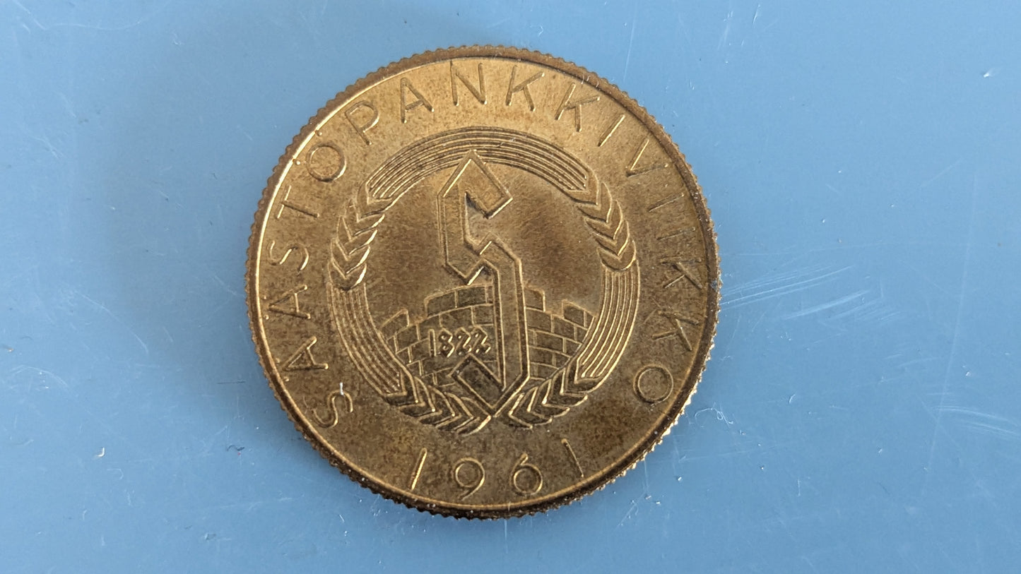 Säästöpankkiviikko 1961 - Lauri Kr. Relander Mitali (Turun Työväen Säästöpankki)