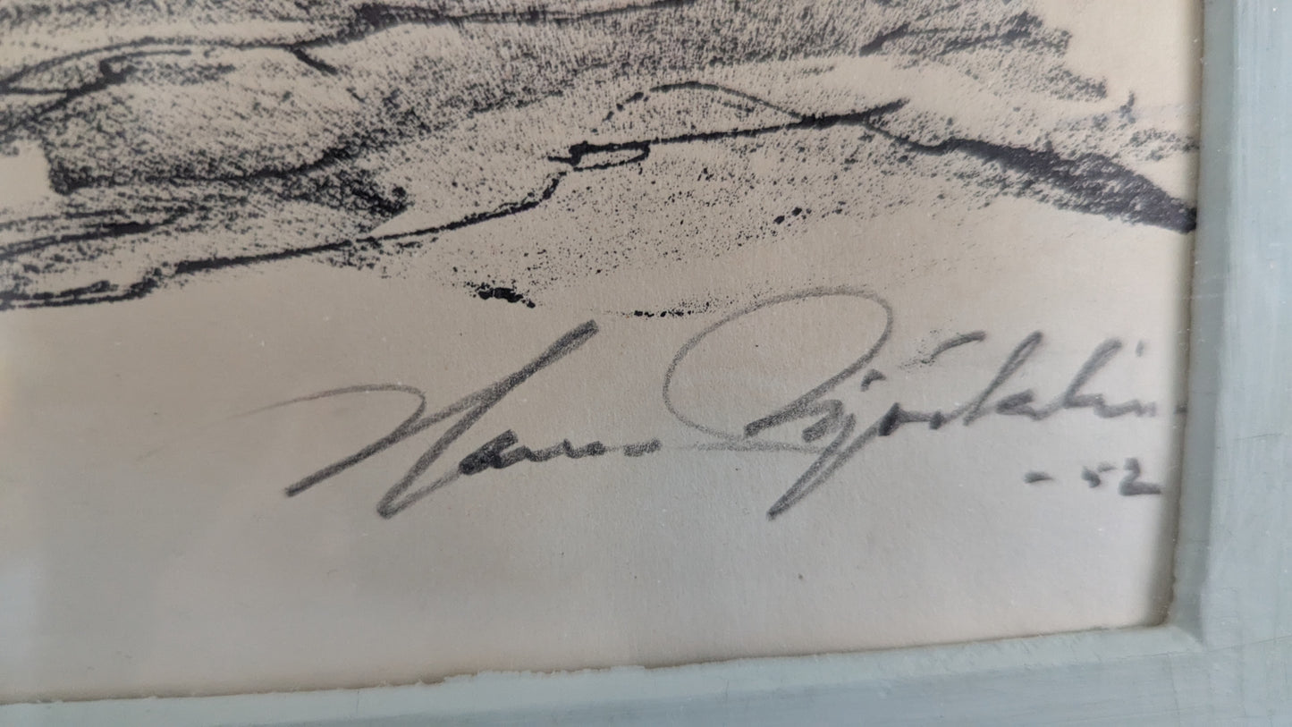 Hans Björklind - Signeerattu Grafiikka (1952)