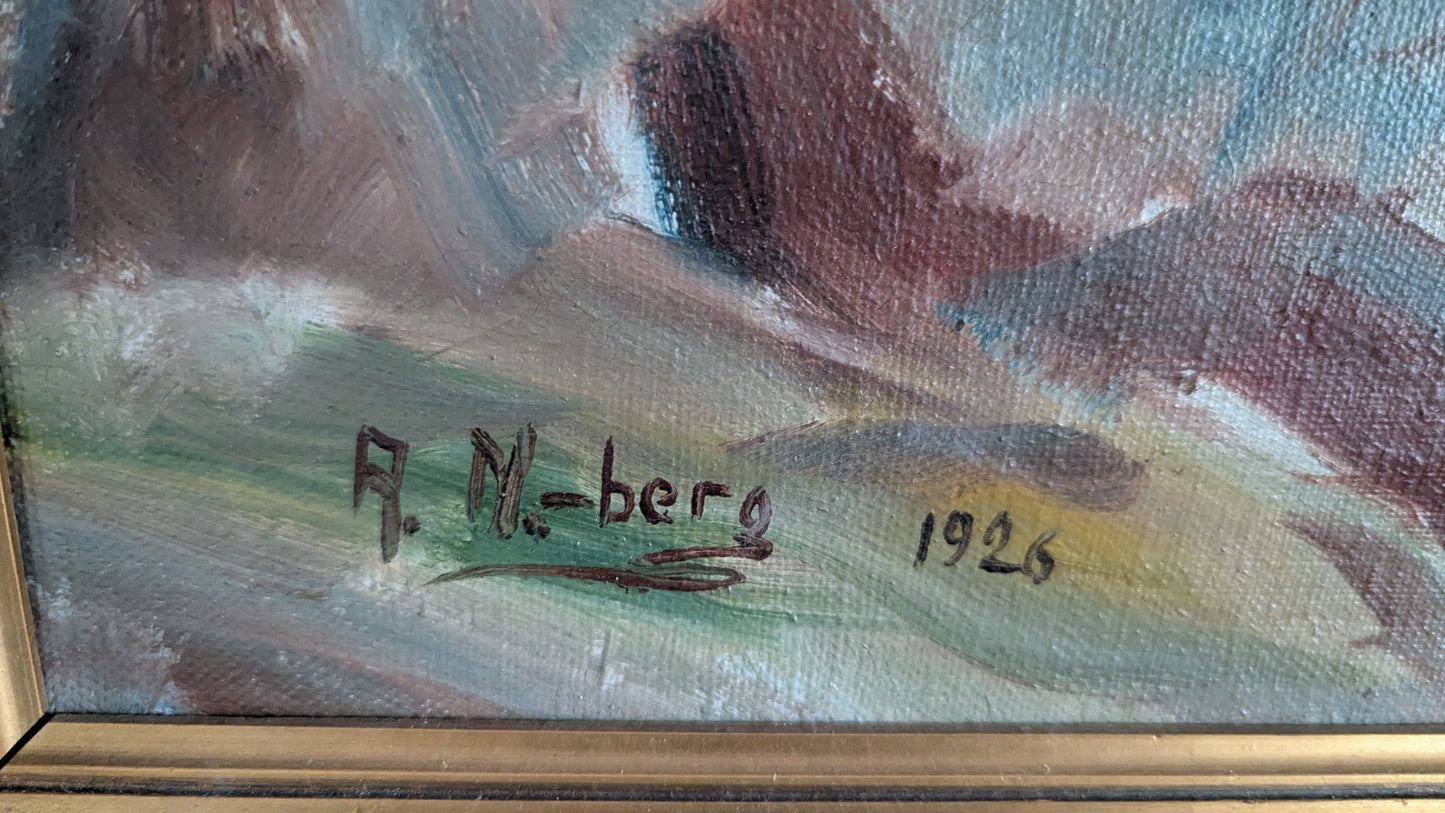 A. Malmberg - Signeerattu Öljyvärimaalaus (1926)