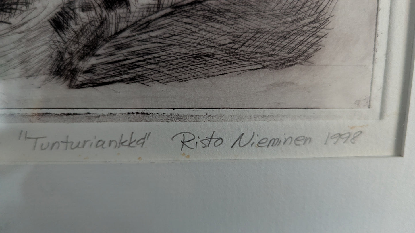 Risto Nieminen - Tunturiankka (Signeerattu Grafiikka 1998)