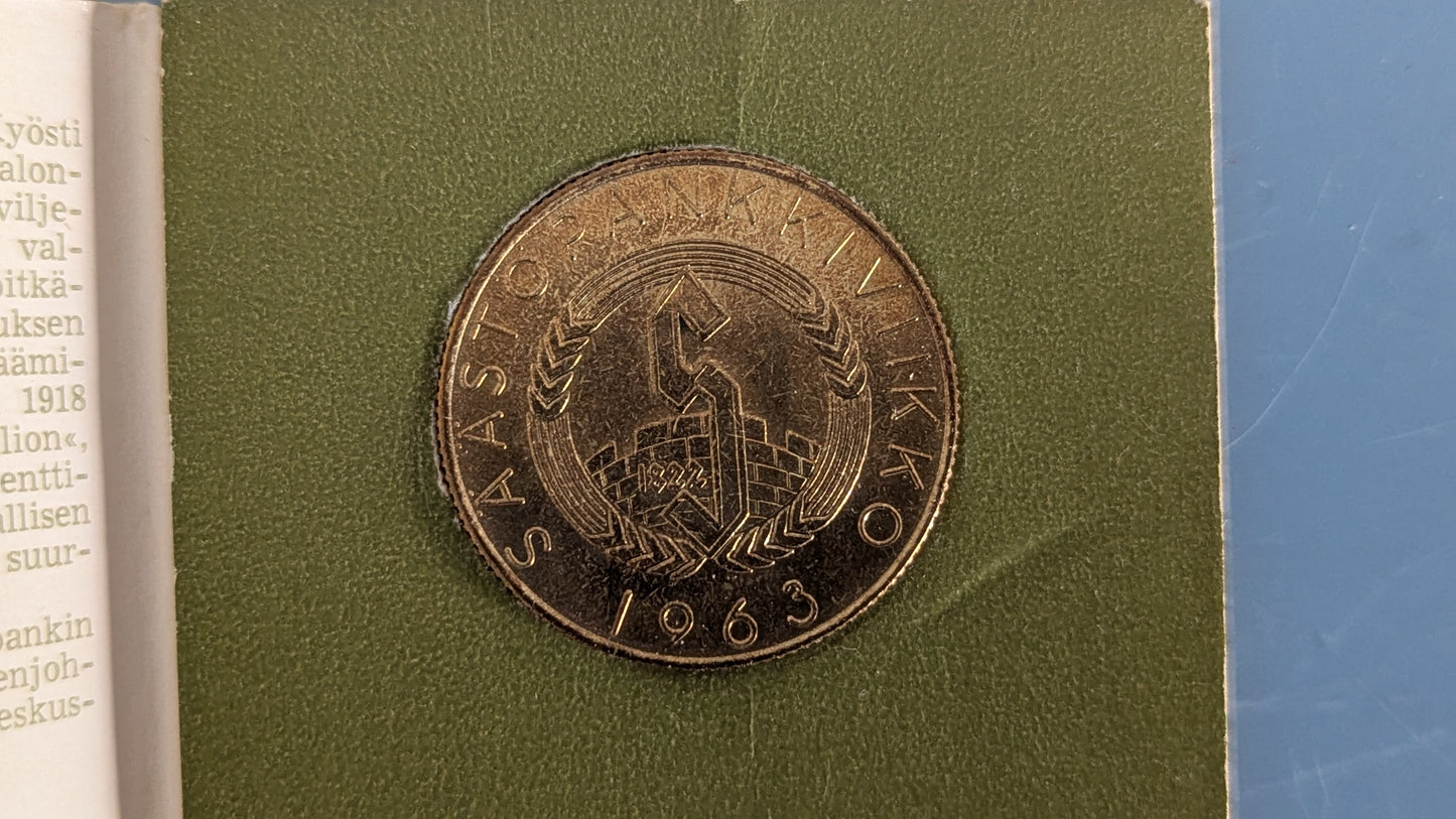 Säästöpankkiviikko 1963 - Kyösti Kallio Mitali (Mikkelin Säästöpankki)