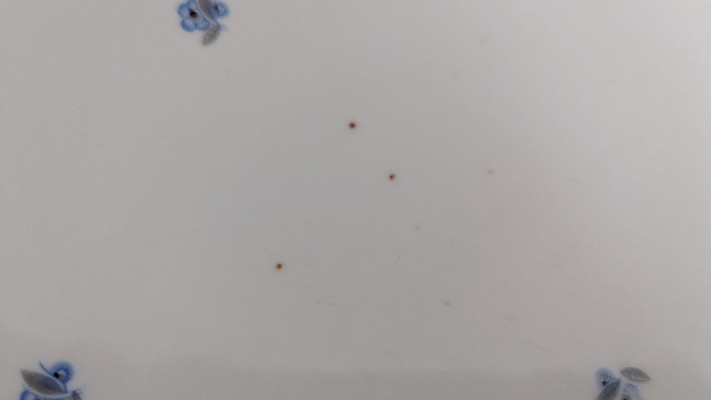 Arabia - Sinisillä Kukilla Koristeltu Tarjoilulautanen