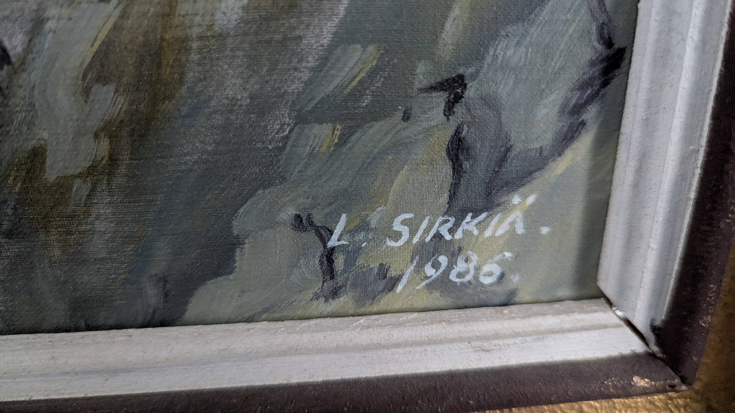 L.Sirkiä - Signeerattu Öljyvärimaalaus (1986)