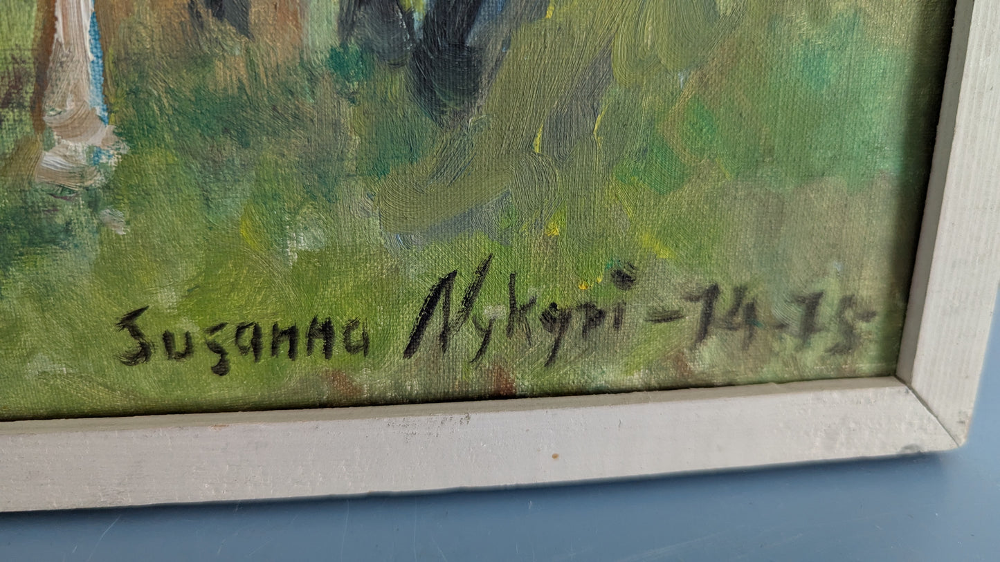 Susanna Nykyri - Hevosia (Signeerattu Öljyvärimaalaus 1914-1915)