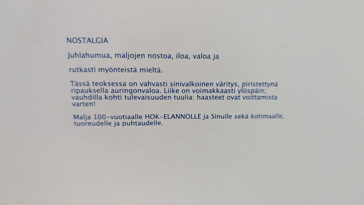 Johanna Oras - Nostalgia (HOK-Elanto 100v, Signeerattu)