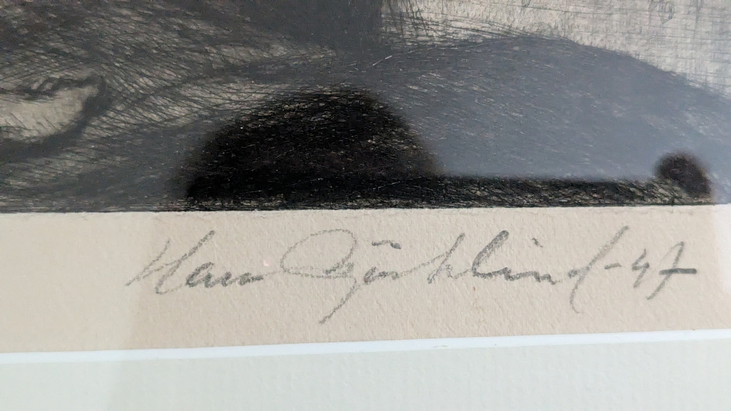 Hans Björklind - Signeerattu Grafiikka (1947, 8/25)