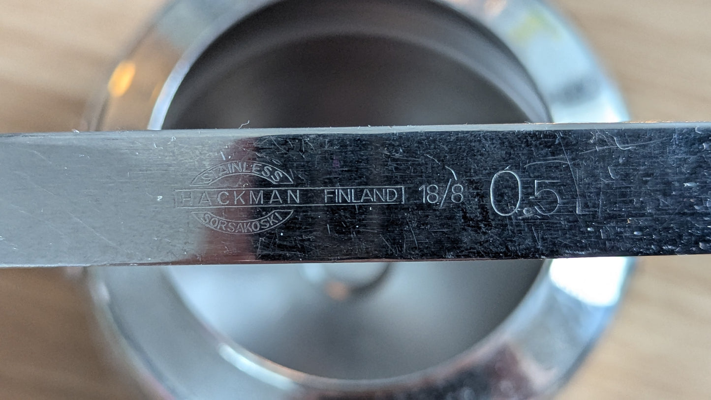 Hackman / Sorsakoski - Teräksinen Kahvipannu (0.5 Litraa)