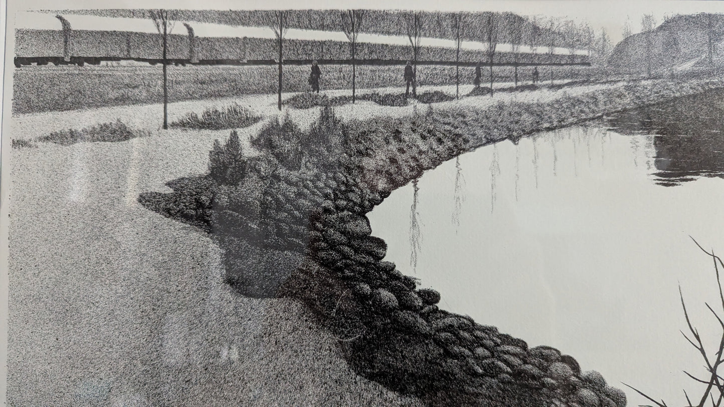 Leo Rannikko - Eläintarhanlahti (Signeerattu Grafiikka 1979)
