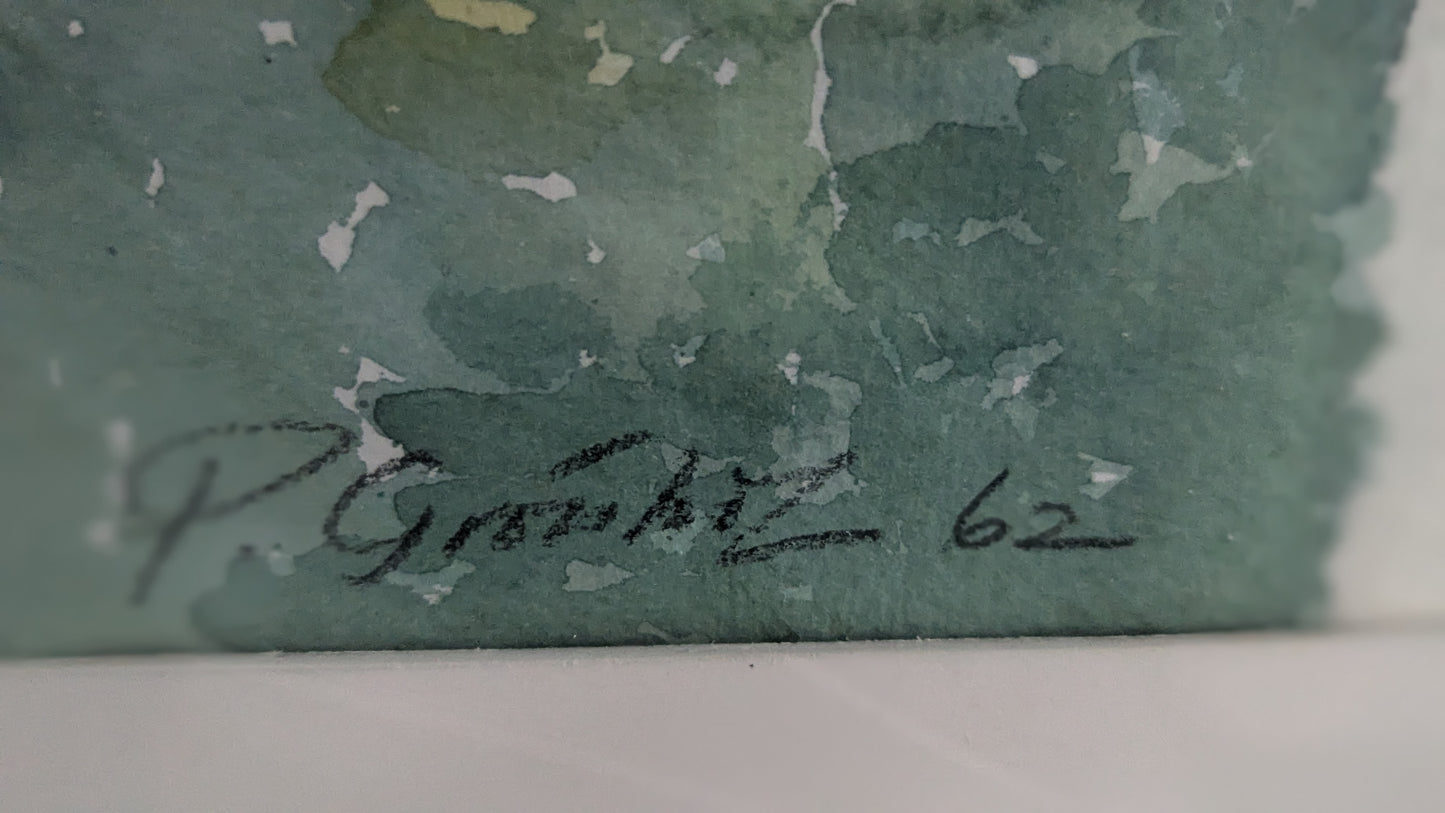 Paul Grönholm - Signeerattu Akvarellimaalaus (1962)