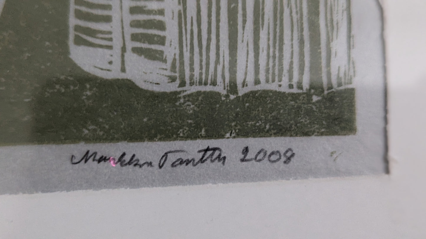 Markku Tanttu - Lukutoukka (Signeerattu Puupiirros, 2008)