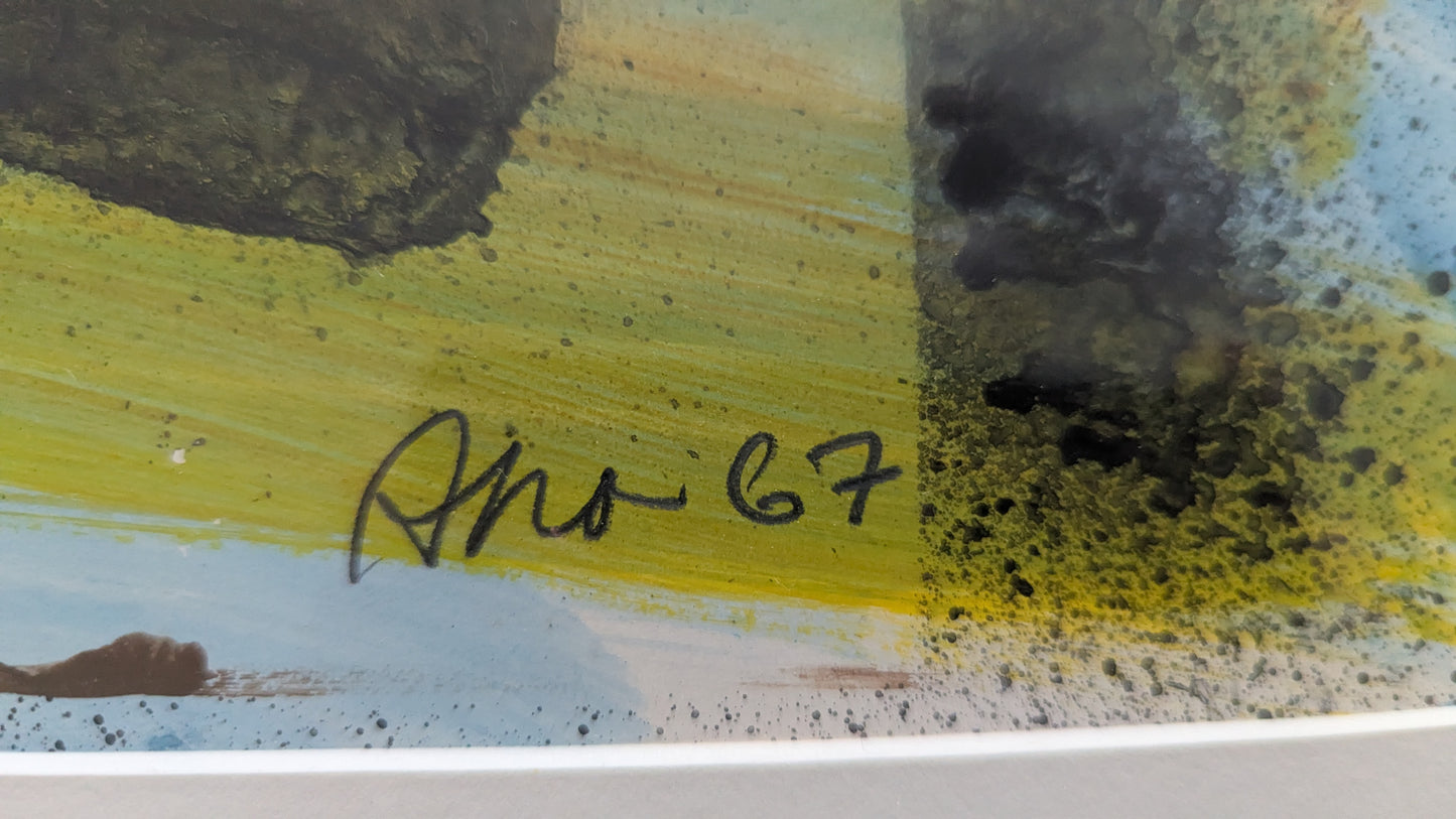 Aho - Signeerattu Akvarellimaalaus (1967)