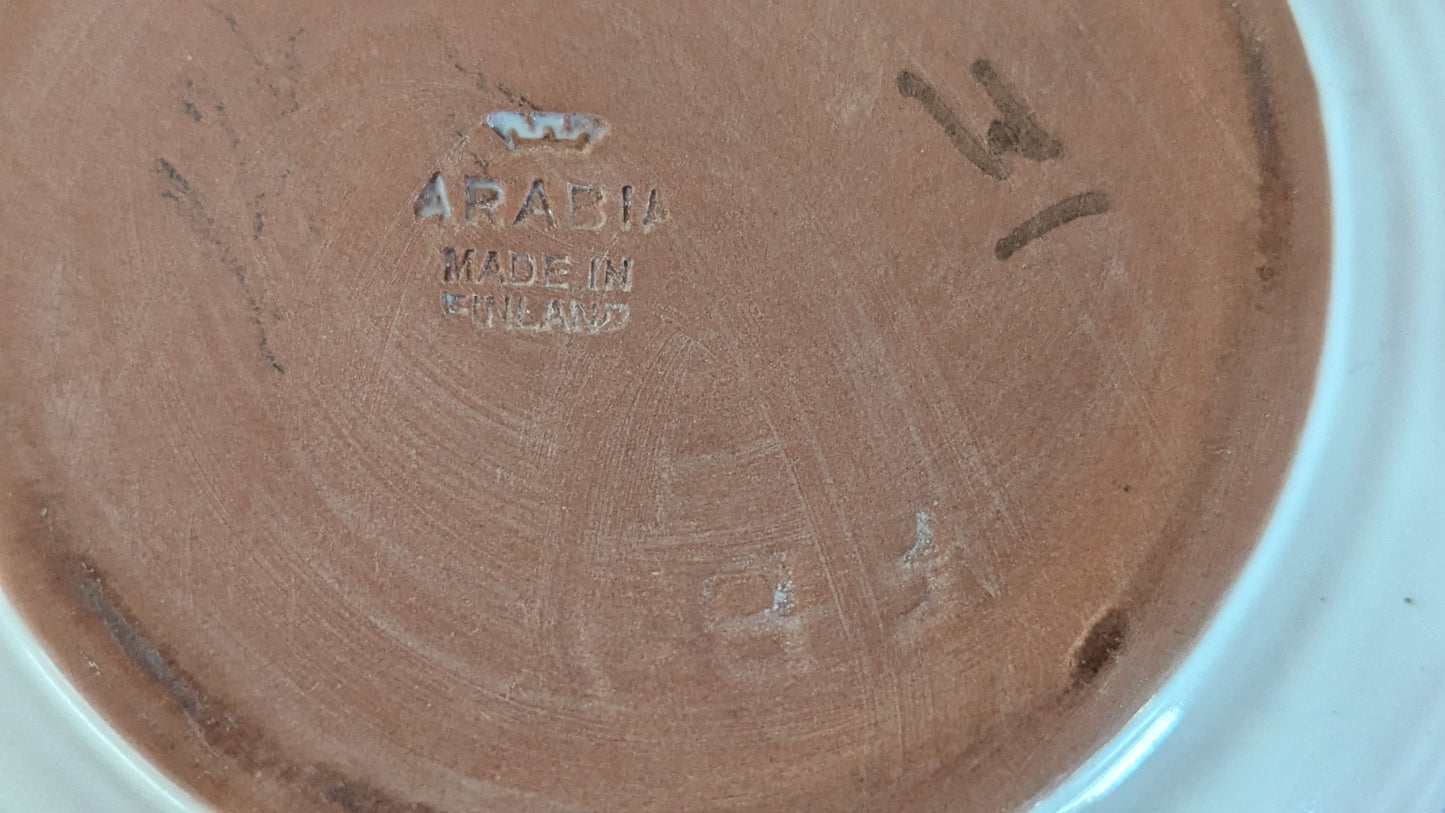 Arabia Pieni FB1-mallin Kahvallinen ARA Kulho (1938-1950, Käsinmaalattu)