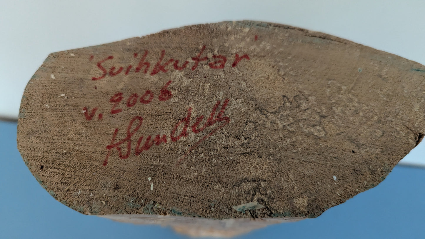 Kalevi Sundell - Suihkutar (Signeerattu Puuveistos, 2006)