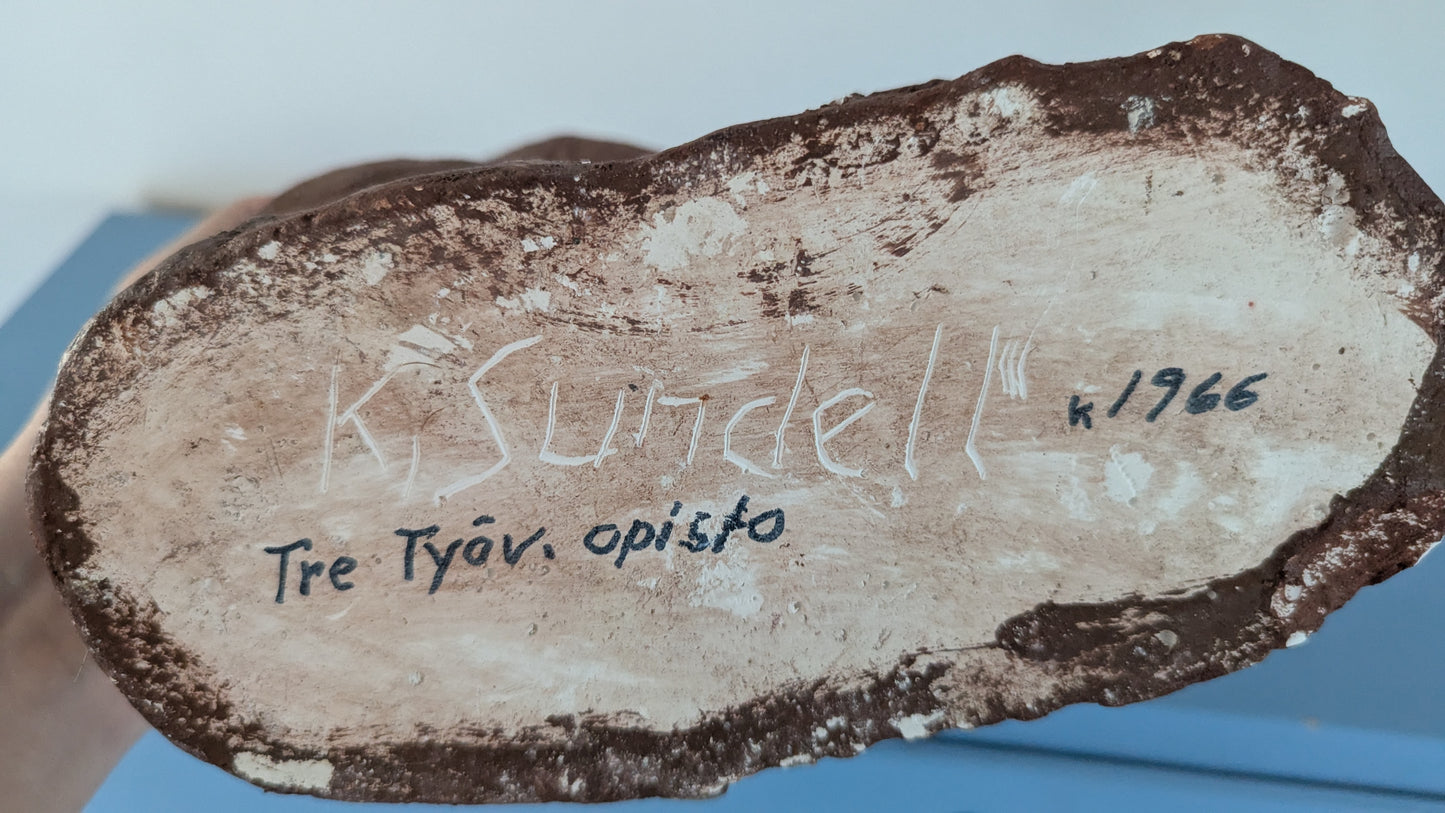 Kalevi Sundell - Kipsipatsas (Signeerattu, 1966)