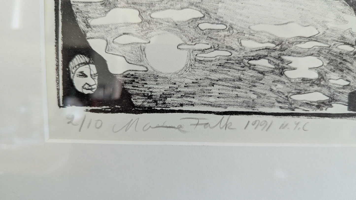 Marianne Falk - Signeerattu Grafiikka (1991, N.Y.C)
