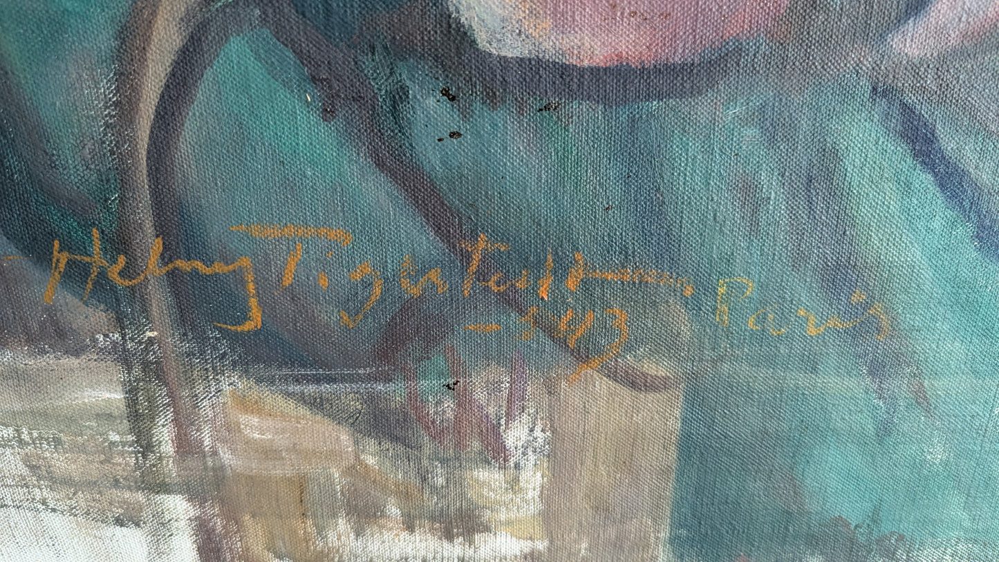 Helny Tigerstedt - Signeerattu Öljyvärimaalaus (Pariisi, 1943)