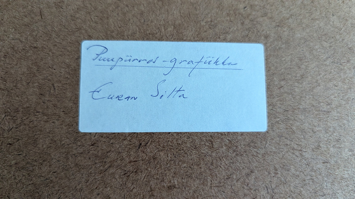 Kauko Naarmala - Euran Silta (Signeerattu Puupiirros, 1990)