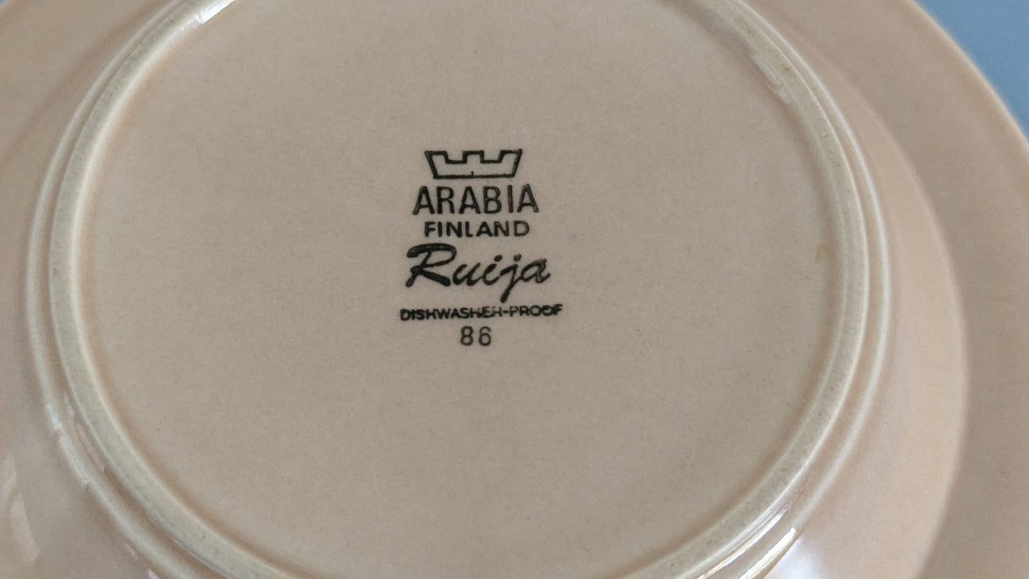 Arabia Ruija Keittolautanen (5kpl, 1975-1981, Raija Uosikkinen)