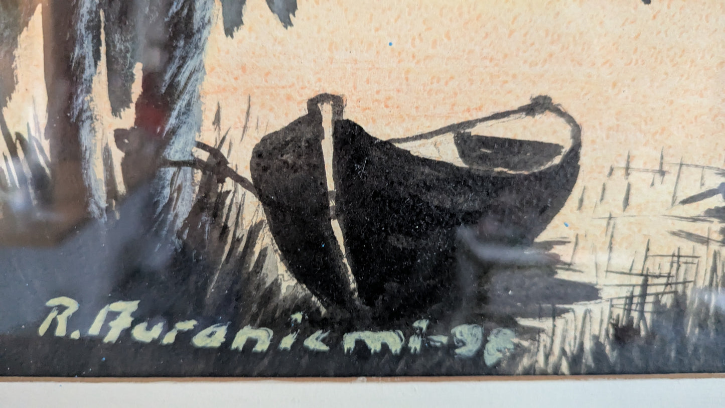 Raimo Auraniemi - Signeerattu Akvarellimaalaus (1998)