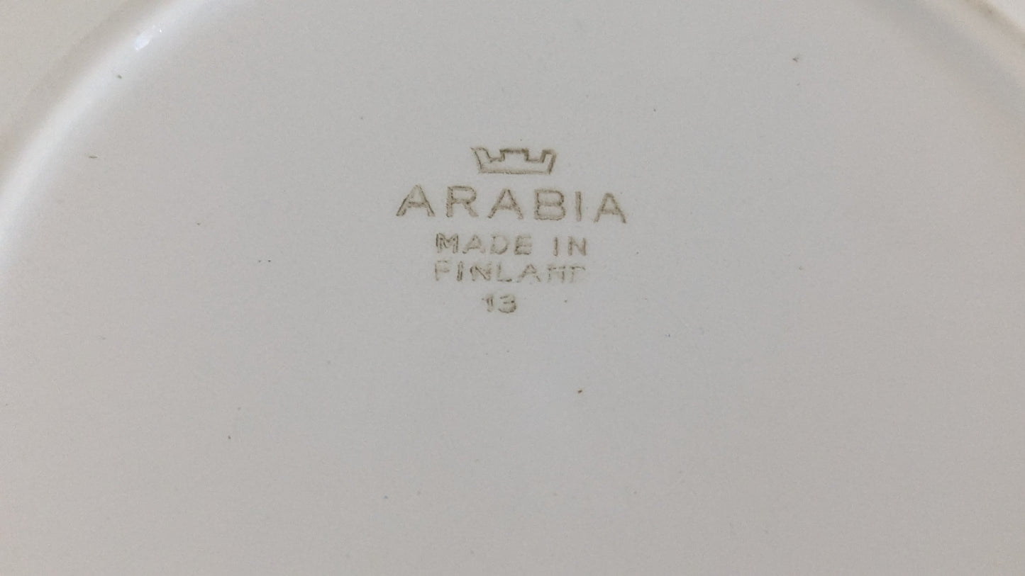 Arabia Arki Kultareuna Keittolautanen (2kpl, 1968-1973, Raija Uosikkinen)