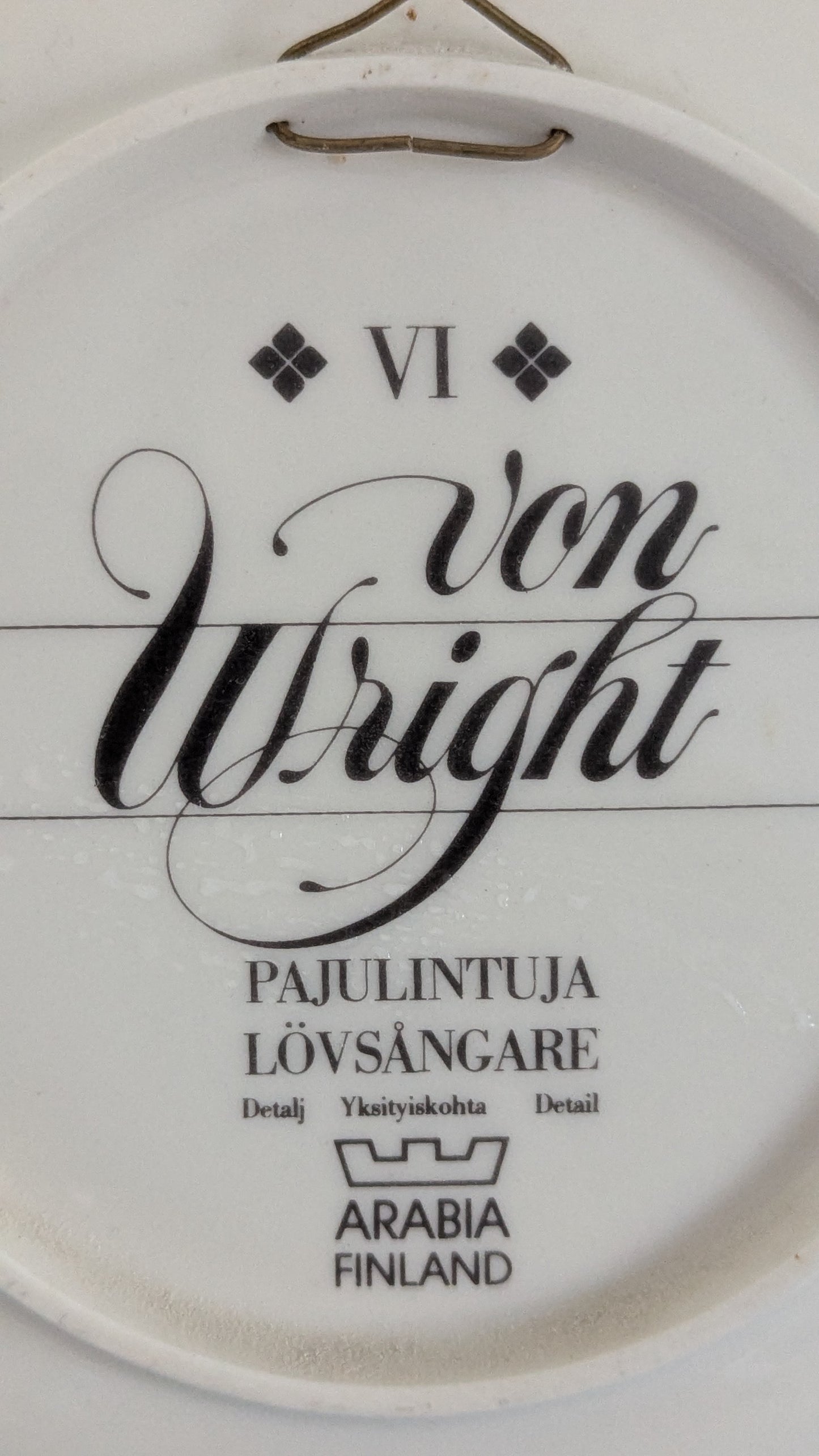 Arabia Pajulintuja Seinälautanen Nro 6 (Ferdinand von Wright)