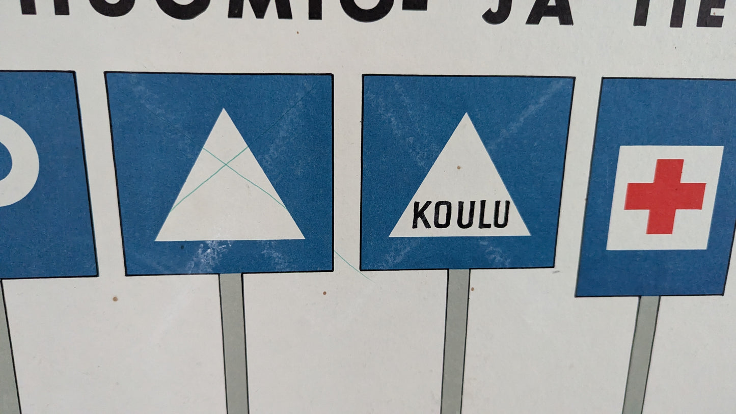 Opetustaulu - Kouluaitan Liikennemerkkitauluja No III (1938)
