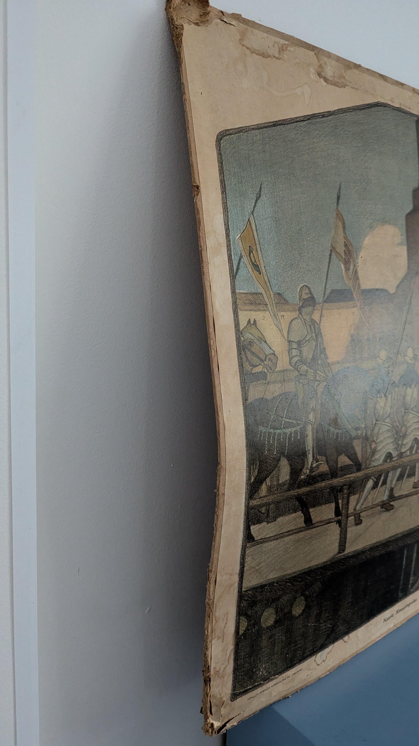 Opetustaulu - Kaarle Knuutinpoika Lähdössä Viipurin Linnasta (Albert Gebhard)