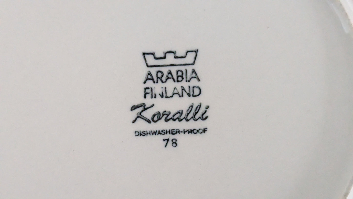 Arabia Koralli Leipälautanen / Leivoslautanen (2kpl, 1983-1987)