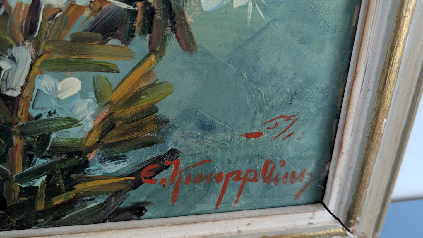 Suopursu Aiheinen Signeerattu Öljyvärimaalaus (1959)