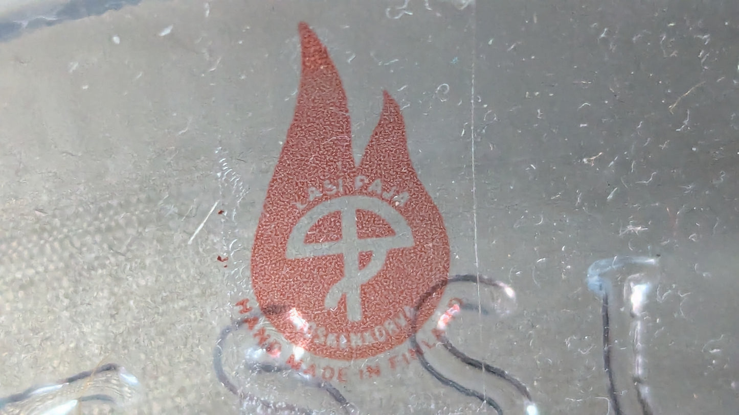 Ilmajoen Lasi - Waasan Antiikkimessut 1982 Leipälautanen / Leivoslautanen (2kpl)