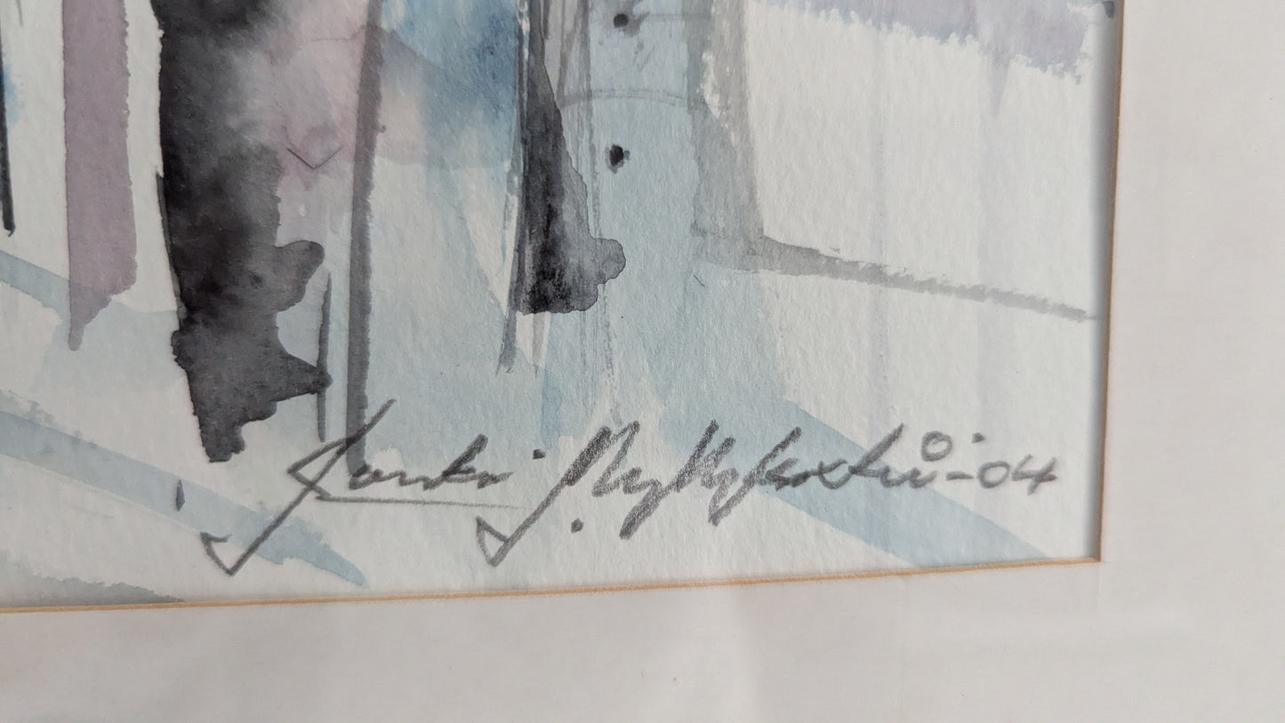 Jouko Myllykoski - Signeerattu Akvarellimaalaus (2004)