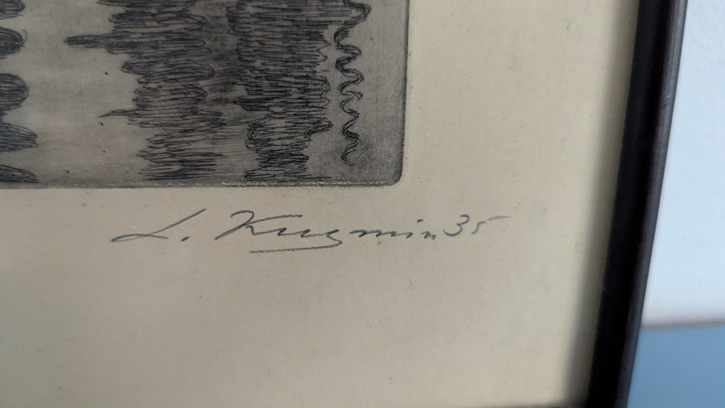 Leonid Kusmin - Signeerattu Etsaus (1935)