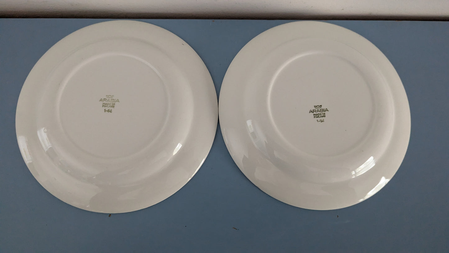 Arabia Minerva Leipälautanen / Leivoslautanen (2kpl, 1953-1964, Olga Osol)